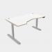 Leap Crescent Desk, K Top With Portals with edging, 1600 x 1000 , Left Hand, White Silver Frame LP-PLY-TP1610L/WH/SLV