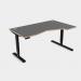 Leap Crescent Desk, K Top With Portals with edging, 1600 x 1000 , Right Hand, Graphite Black Frame LP-PLY-TP1610R/GR/BLK