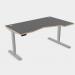 Leap Crescent Desk, K Top With Portals with edging, 1600 x 1000 , Right Hand, Graphite Silver Frame LP-PLY-TP1610R/GR/SLV