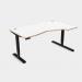 Leap Crescent Desk, K Top With Portals with edging, 1600 x 1000 , Right Hand, White Black Frame LP-PLY-TP1610R/WH/BLK