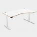 Leap Crescent Desk, K Top With Portals with edging, 1600 x 1000 , Right Hand, White White Frame LP-PLY-TP1610R/WH/WHT