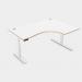 Leap Crescent Desk, Top With Portals with PLY edging, 1600 x 1200 , Right Hand, White White Frame LP-PLY-TP1612R/WH/WHT