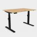 Leap Single Desk Top With Scallop, 1200 x 800mm - Beech Black Frame LP-S/DPS1280/BE/BLK