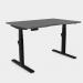 Leap Single Desk Top With Scallop, 1200 x 800mm - Graphite Black Frame LP-S/DPS1280/GR/BLK