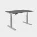 Leap Single Desk Top With Scallop, 1200 x 800mm - Graphite Silver Frame LP-S/DPS1280/GR/SLV