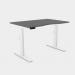 Leap Single Desk Top With Scallop, 1200 x 800mm - Graphite White Frame LP-S/DPS1280/GR/WHT