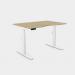 Leap Single Desk Top With Scallop, 1200 x 800mm - Urban Oak White Frame LP-S/DPS1280/UO/WHT