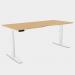 Leap Single Desk Top With Scallop, 1600 x 800mm - Beech White Frame LP-S/DPS1680/BE/WHT