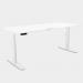 Leap Single Desk Top With Scallop, 1600 x 800mm - White White Frame LP-S/DPS1680/WH/WHT