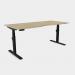 Leap Single Desk Top With Scallop, 1800 x 800mm - Urban Oak Black Frame LP-S/DPS1880/UO/BLK