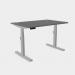 Leap Single Desk Top With Alu Portals, 1200 x 800mm - Graphite Silver Frame LP-S/TP1280/GR/SLV