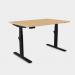Leap Single Desk Top With Alu Portals, 1400 x 800mm - Beech Black Frame LP-S/TP1480/BE/BLK