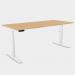 Leap Single Desk Top With Alu Portals, 1600 x 800mm - Beech White Frame LP-S/TP1680/BE/WHT