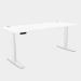 Leap Single Desk Top With Alu Portals, 1600 x 800mm - Beech / White Frame LP-S/TP1680/BE/WHT