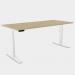 Leap Single Desk Top With Alu Portals, 1600 x 800mm - Urban Oak White Frame LP-S/TP1680/UO/WHT