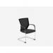 The Edit Office Mesh Back Chairs Marina Black Mesh Back Chair features a sleek and modern design with a chrome frame. The mesh back provides comfortable support, while the black color adds a touch of sophistication. Perfect for any office space.