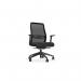 NV Operative Chair Adj. Arms, Mesh Back, Black Base, Black Fabric Seat NV/M/B/BLK