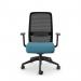 NV Operative Chair Adj. Arms, Mesh Back, Black Frame, Light Blue Fabric Seat NV/M/B/BLK/LBL