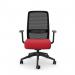 NV Operative Chair Adj. Arms, Mesh Back, Black Frame, Red Fabric Seat NV/M/B/BLK/RED