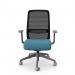 NV Operative Chair Adj. Arms, Mesh Back, Grey Frame, Light Blue Fabric Seat NV/M/GY/BLK/LBL