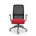 NV Operative Chair Adj. Arms, Mesh Back, Grey Frame, Red Fabric Seat NV/M/GY/BLK/RED