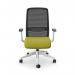 NV Operative Chair Adj. Arms, Mesh Back, White Frame, Green Fabric Seat NV/M/LME/BLK/GREEN