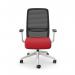 NV Operative Chair Adj. Arms, Mesh Back,White Frame, Red Fabric Seat NV/M/LME/BLK/RED