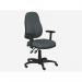 OA High Back Swivel Nylon Base Step Arms PP - Evert E010 -Graphite OA2SF/ARMSTEP-PP/E010