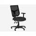 OA High Back Mesh Chair 2 Lever Nylon Base - Black Mesh - Evert Black E001 OA2SM2L/E001/BMS