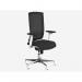 Begin White Chrome Base Europa Seat Slide Lumbar Zodiac PUS arms - MS2001 Black Mesh - Evert OBEGIN/WH/CHR/L/ARMZOD-PUS/E001/MS2001