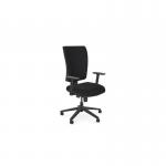 OFlash *FABRIC* Back, *SEAT SLIDE*, Step Arms PP - Evert Black E001 OFLASH/F/BB/SS/ARMSTEP-PP/E001