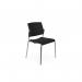 OM Meeting chair Chrome Frame No Arms - Evert Black E001 OM2F/E001