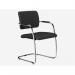 OQ1 Series Mid Back Stacking Chair Chrome - Lotus Black L001 OQ1/L001