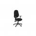 The photo shows a sleek and modern office desk featuring comfortable fixed arm chairs. The chairs are made of Lotus material and have a polished design, perfect for any professional setting. The desk is equipped for general use and is suitable for the modern home office.