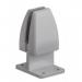 The image shows a sleek silver under mount desk screen bracket for office desks. Made of PET material, this bracket has a modern design and is durable. It can easily be attached to the desk, providing a clean and organized workspace.