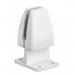 This photo shows an under mount desk screen bracket in white. It is made of durable PET material and is specifically designed for office desks. The bracket has a modern and sleek look, and is perfect for organizing and separating work spaces.