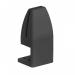 The picture shows a single black PET under mount desk screen bracket with a PJ-4/BLK labeled on it. The bracket is designed to attach a desk screen to an office desk. It appears sleek and sturdy with adjustable brackets for easy installation.