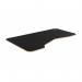 K Top With Rounded Corners Alu Portals, 1600 x 1000 x 18mm, Left - BLACK PLY P-KR1610L/BK