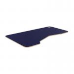 K Top With Rounded Corners Alu Portals, 1600 x 1000 x 18mm, Left - NAVY BLUE PLY P-KR1610L/NB