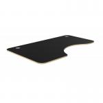 Radial Top With Rounded Corners Alu Portals, 1600 x 1000 x 18mm, Left - Black PLY P-RDR1610L/BK