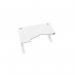 PLY Sit Stand K Top With Alu Portals, 1600 x 1000 x 25mm Rad Left - WH P-TP1610L/WH