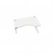 PLY Sit Stand K Top With Alu Portals, 1600 x 1000 x 25mm Rad Right - WH P-TP1610R/WH