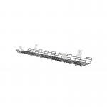 The picture shows an Edit Office Cable Management Cable Basket, 1175mm in width. The basket is in a sleek black color and is designed to organize and hold multiple cables in an office setting.