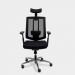 Taxis Mesh Chair 4D Arms, Seat Slide, Headrest, coat hanger, Aluminium Base RANALD/BLK/E001