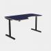 RadialHeight Adjustable Rounde Black Legs- 1600 x 800 Left handed Blue Top ROUNDE-PLY-RD1610L/NB/BLK