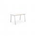 Switch Executive desk 1200mm x 700mm Graphite top, PLY edging, White legs, A legs S-PLY-1270/GR/WHT