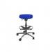 Work Ergonomic Office Stoool, Alumium base and ring around base - Dark Blue WORK-101/E110