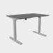 Zoom Single Height Adjust Desk - Double purpose scallop, 1200 x 800mm - Graphite Silver Frame ZM-DPS1280/GR/SLV