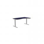This picture shows a modern and functional office setup with multiple height adjustable desks. The sleek black design adds a professional touch, while the ergonomic features provide comfortable options for both sitting and standing. Perfect for a productive work environment.