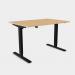 Zoom Single Height Adjust Desk - Top With Alu Portals, 1200 x 800mm - Beech Black Frame ZM-TP1280/BE/BLK